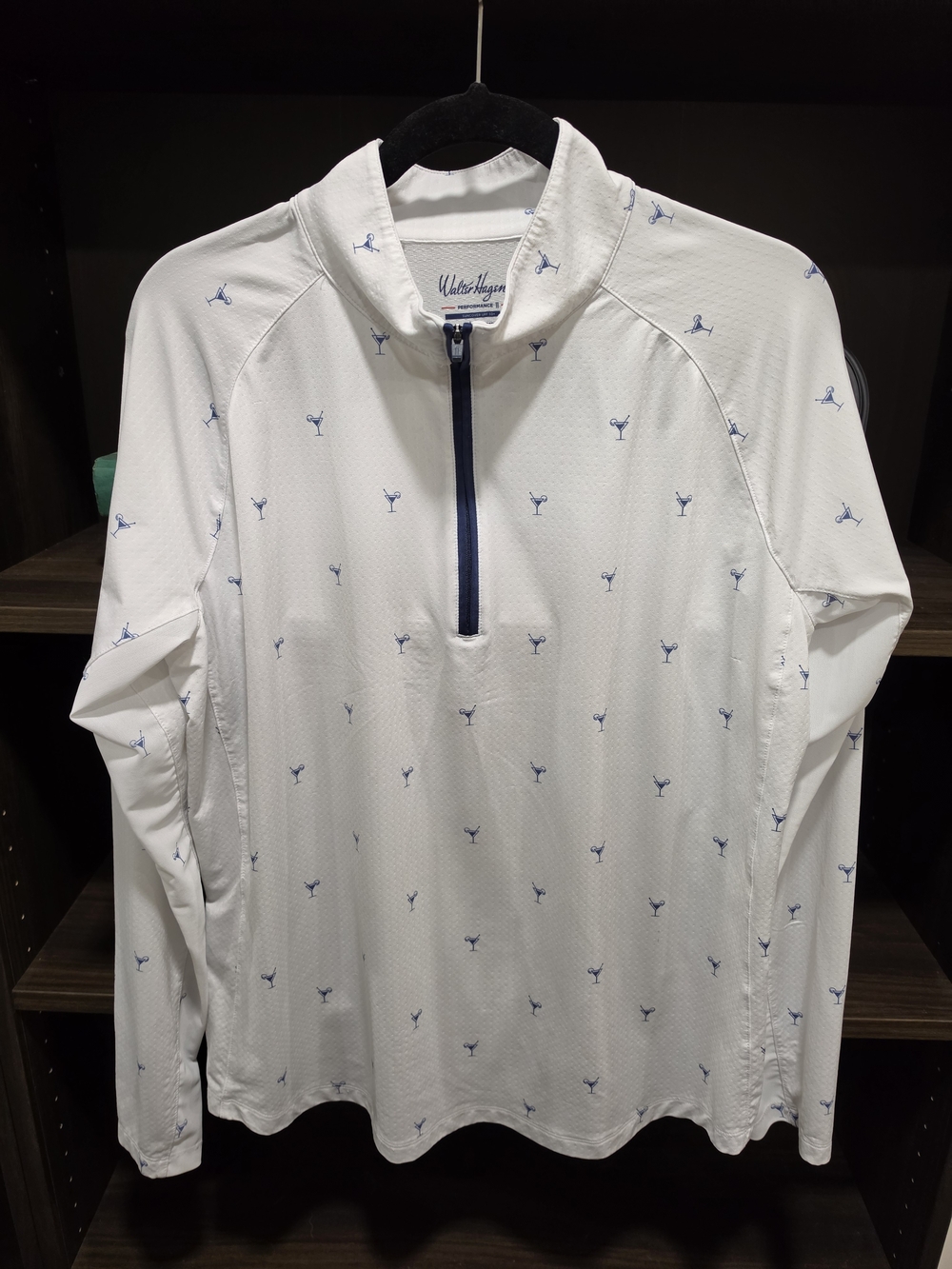 Women's Walter Hagen 1/4 Zip Top. Cocktail Motif...XL